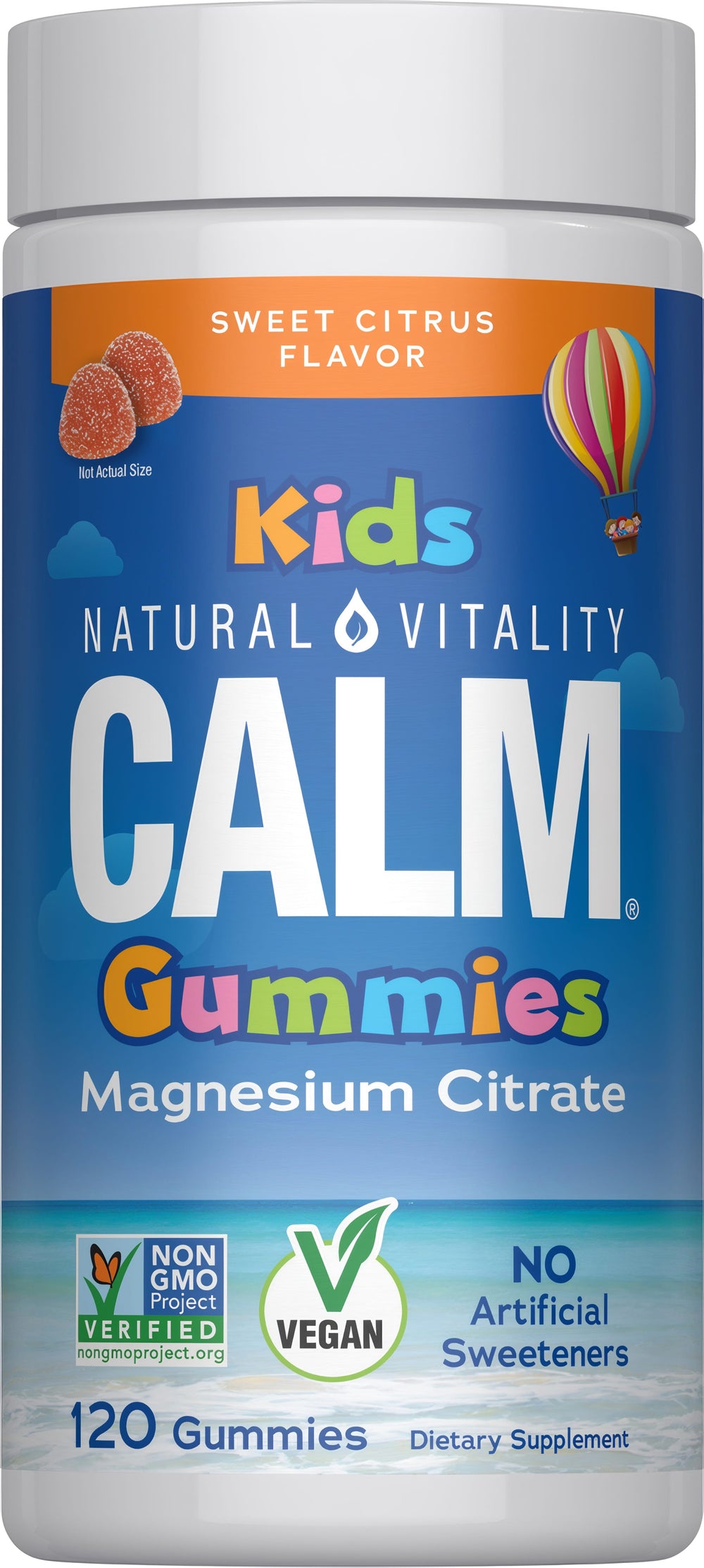Natural Vitality CALM Kids Gummies Sweet Citrus 120 gummies