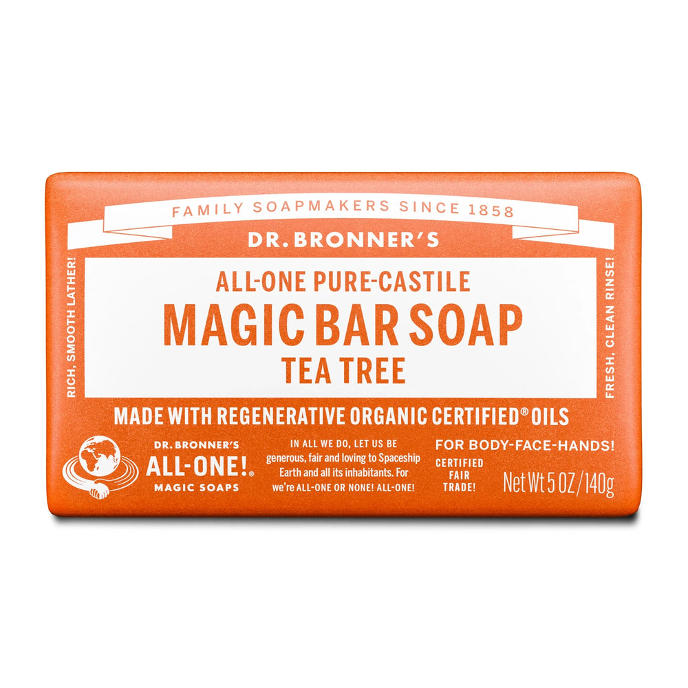 Dr Bronners Pure-Castile Bar Soap Tea Tree 5 oz