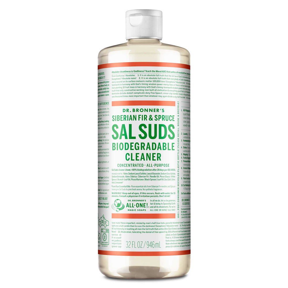 Dr Bronners Sal Suds Biodegradable Cleaner 32 oz