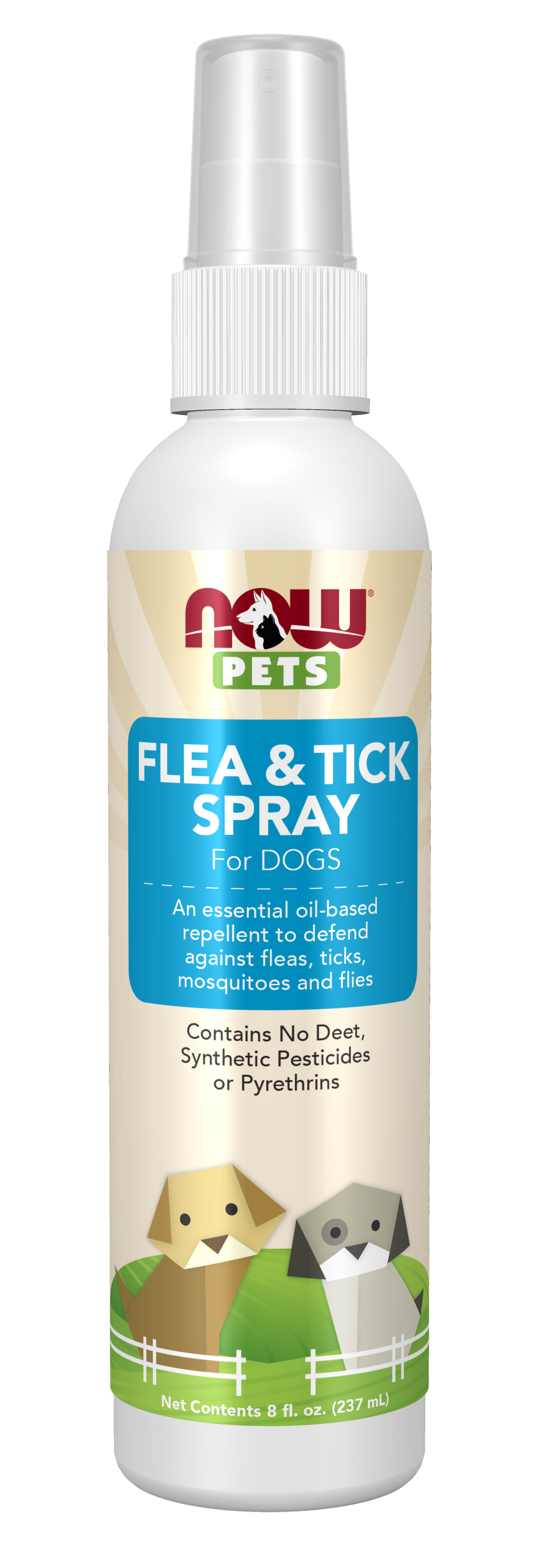 NOW Foods Flea and Tick Spray for Dogs - 8 fl. oz.