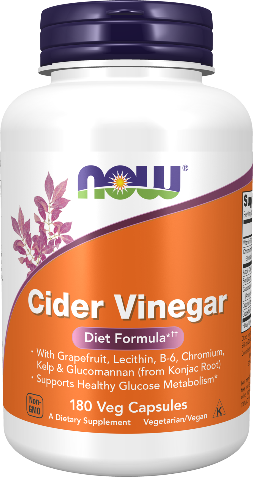 NOW Foods Cider Vinegar - 180 Veg Capsules