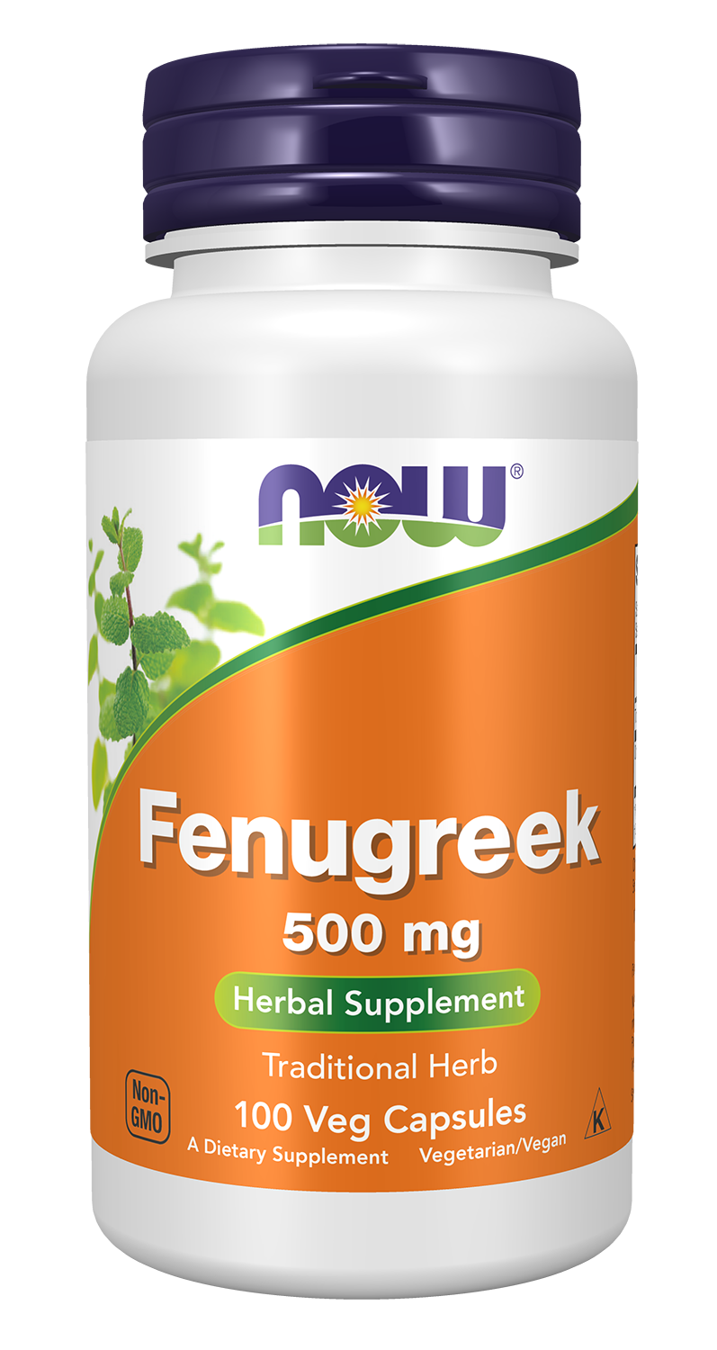 NOW Foods Fenugreek 500 mg - 100 Veg Capsules