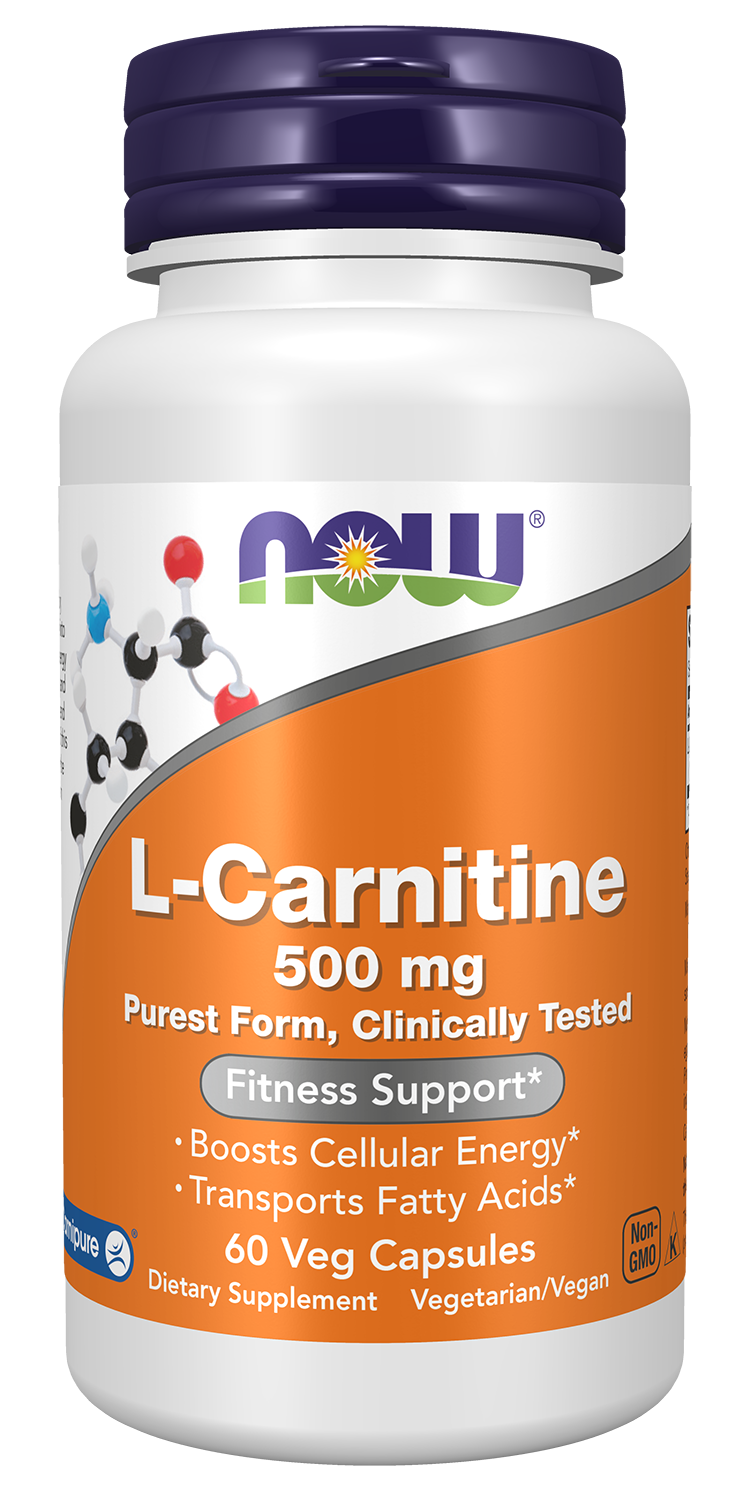 NOW Foods L-Carnitine 500 mg - 60 Veg Capsules