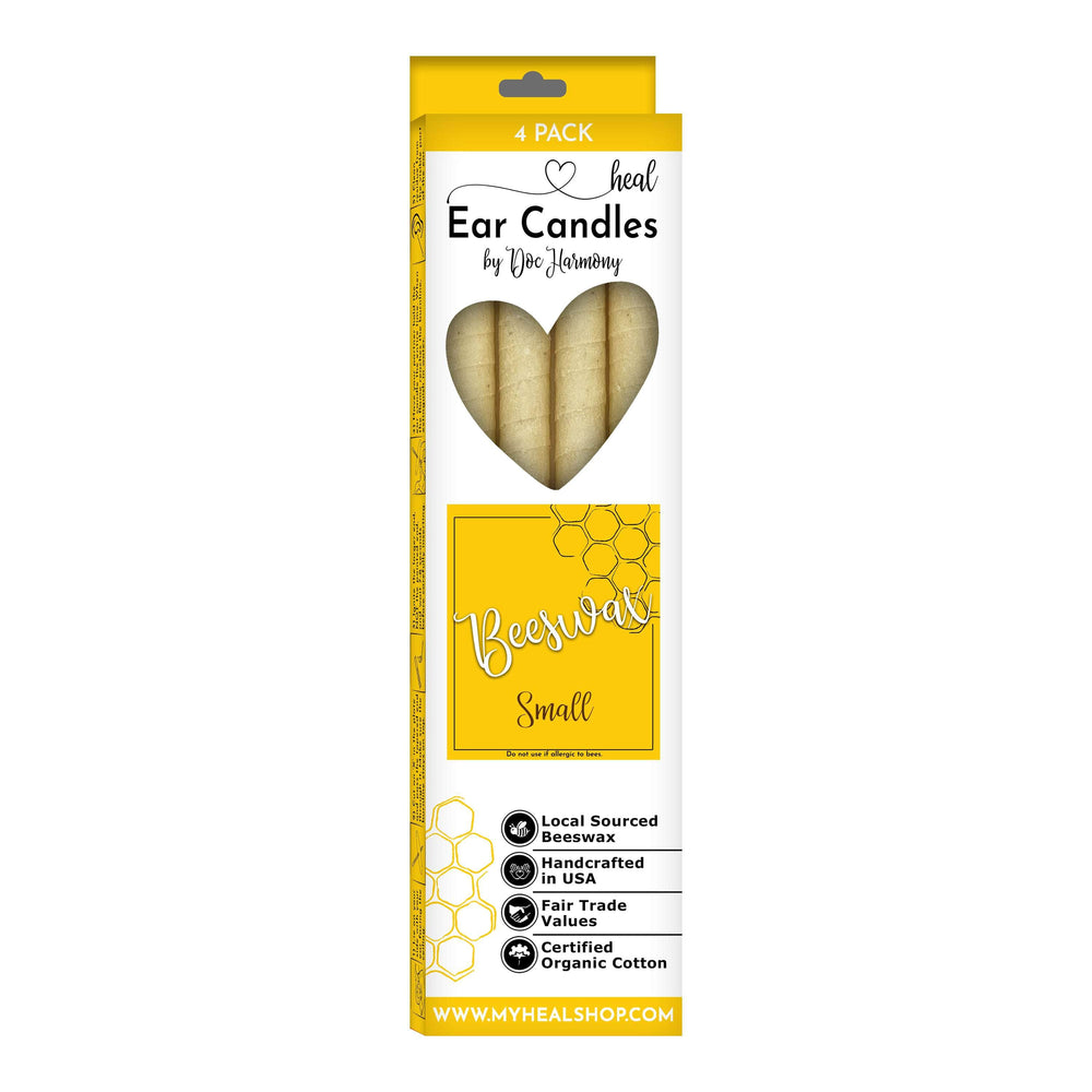 Harmony's Unscented Beeswax Ear Candles 4-Pack