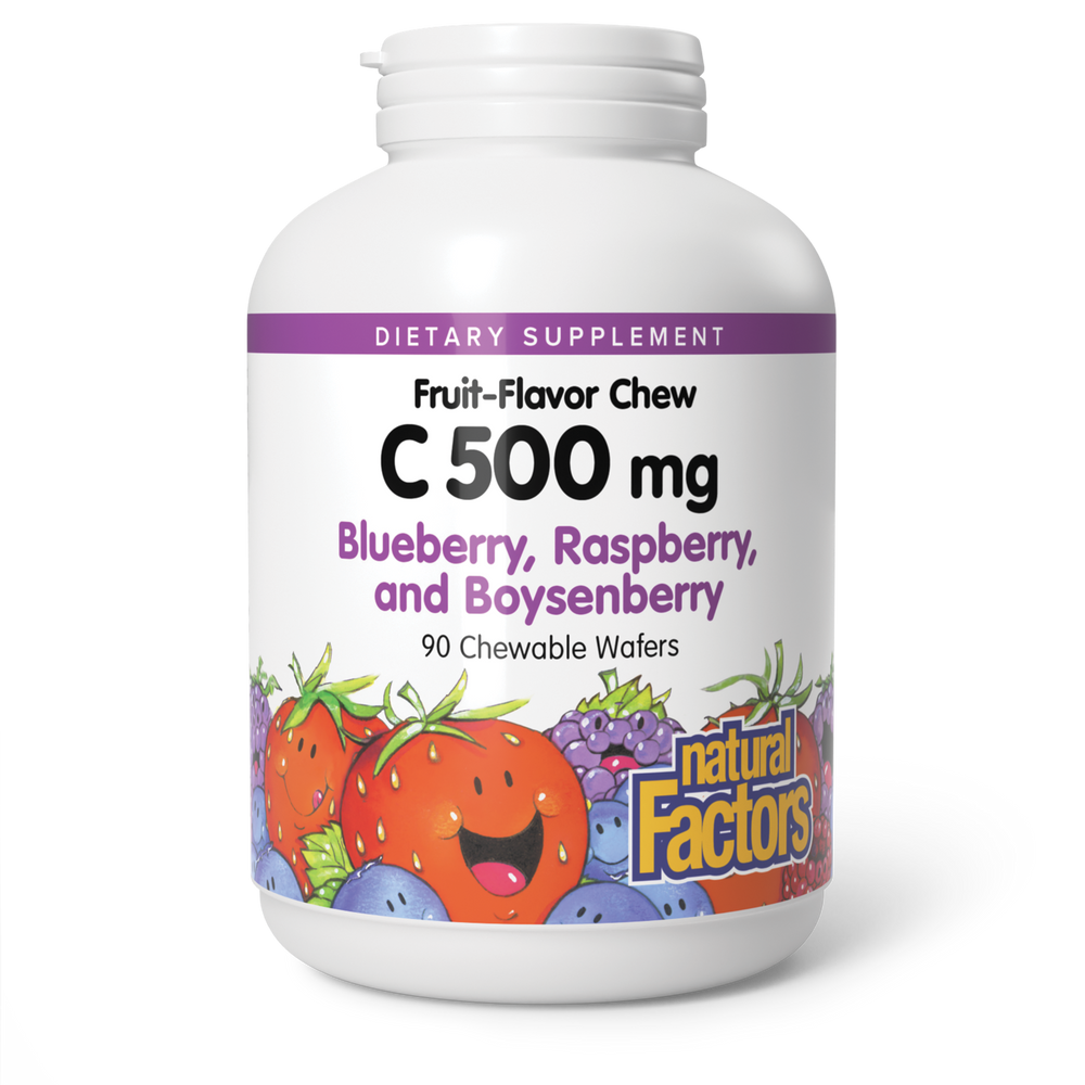 Vitamin C 500 mg Fruit Flavor Blueberry Raspberry