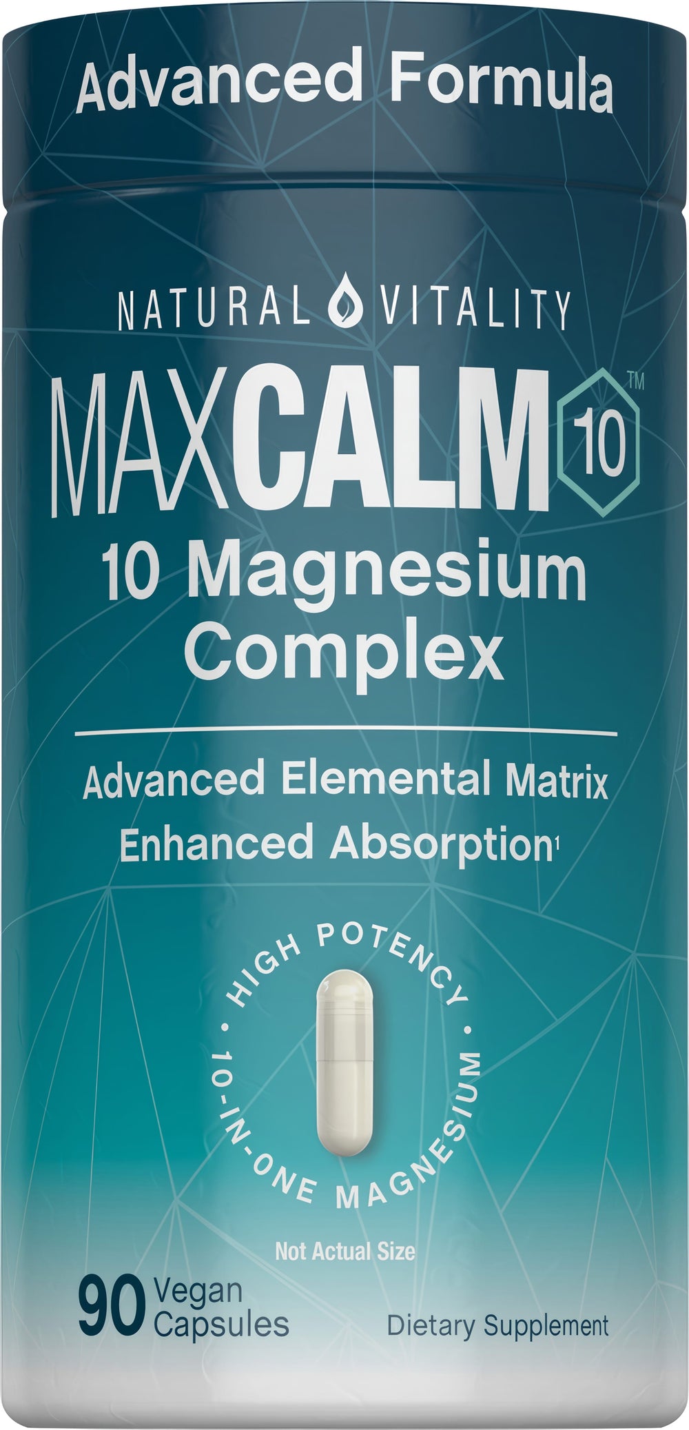 Natural Vitality MaxCalm 10 Magnesium Complex 90 vegan capsules