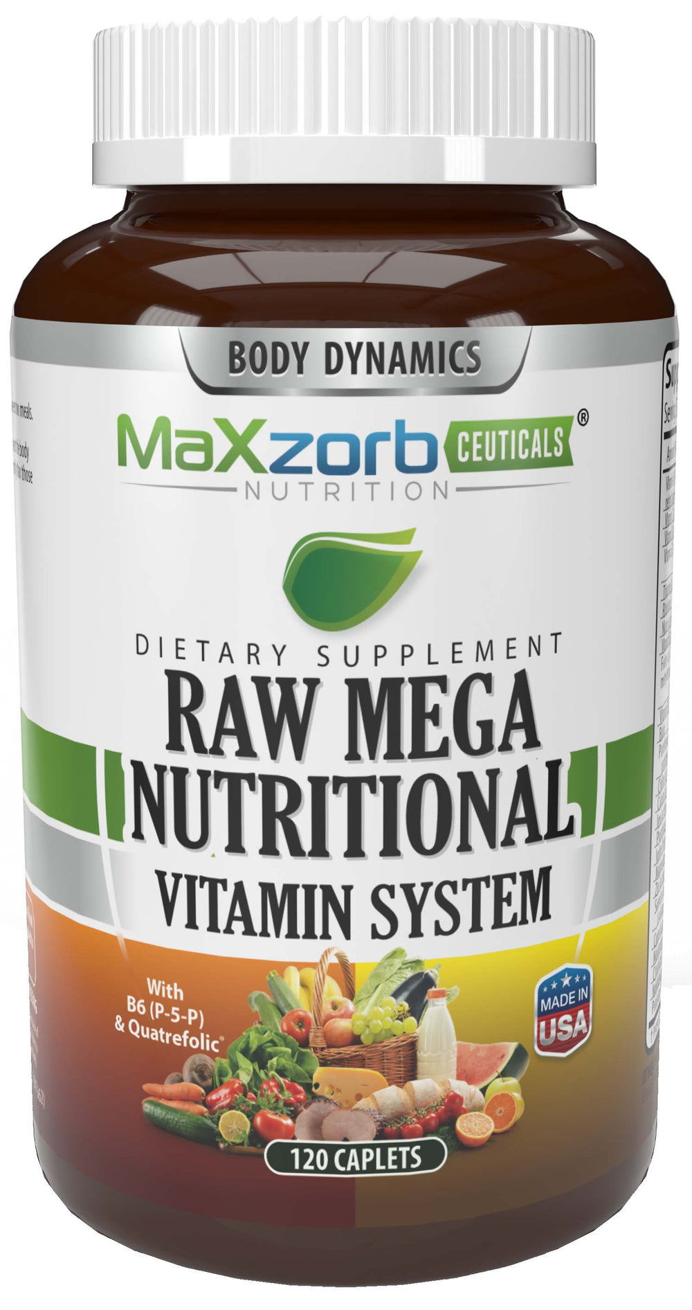 Body Dynamics Maxzorb Raw Mega Vit 120 Ct