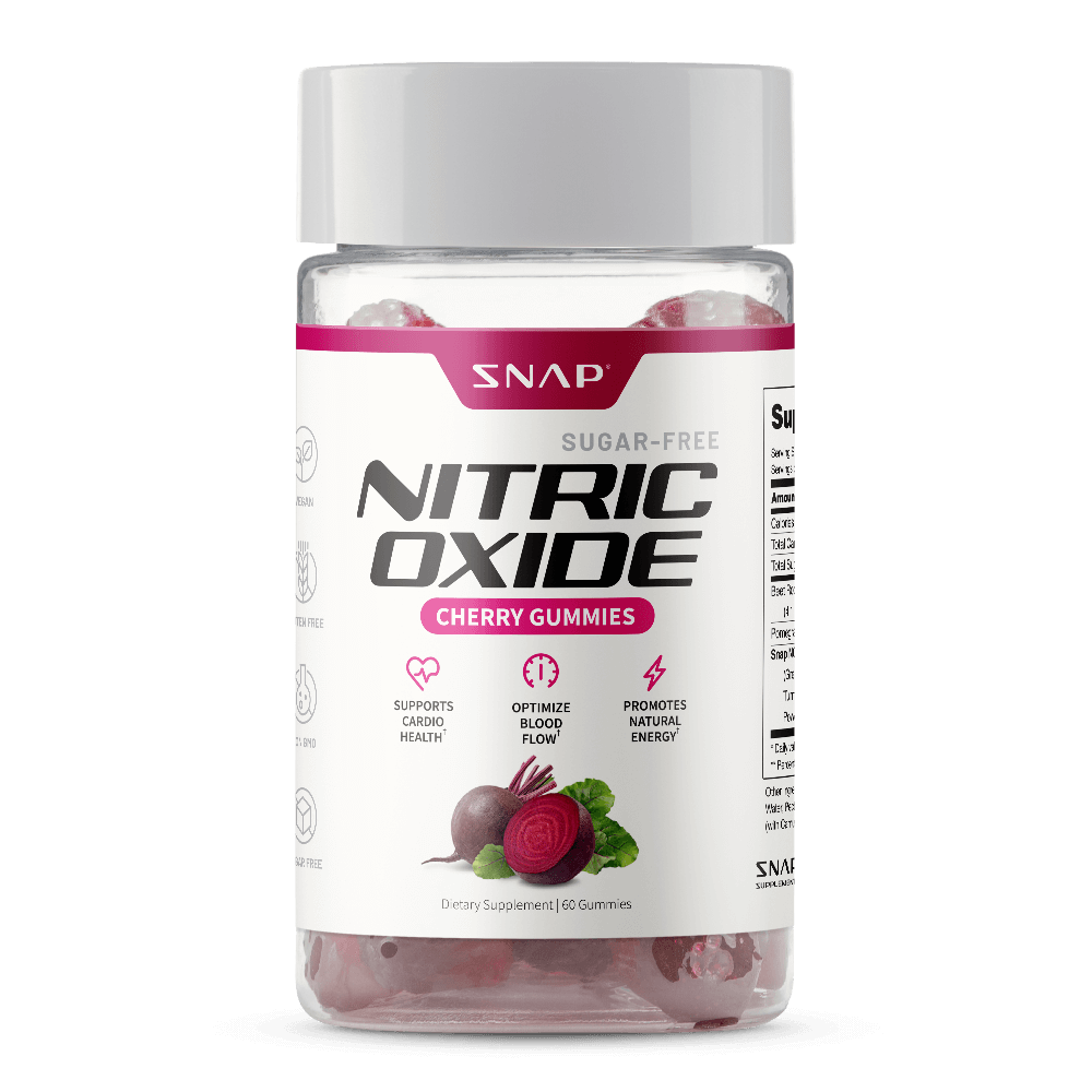 Snap Supplements Nitric Oxide Gummies Sugar Free Cherry 60 count