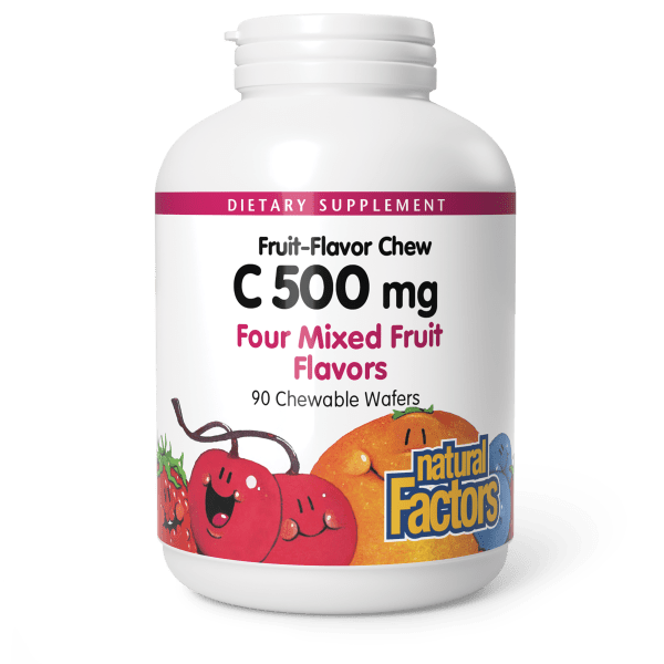 Natural Factors Vitamin C 500 mg Fruit Flavor Mixed Fruit
