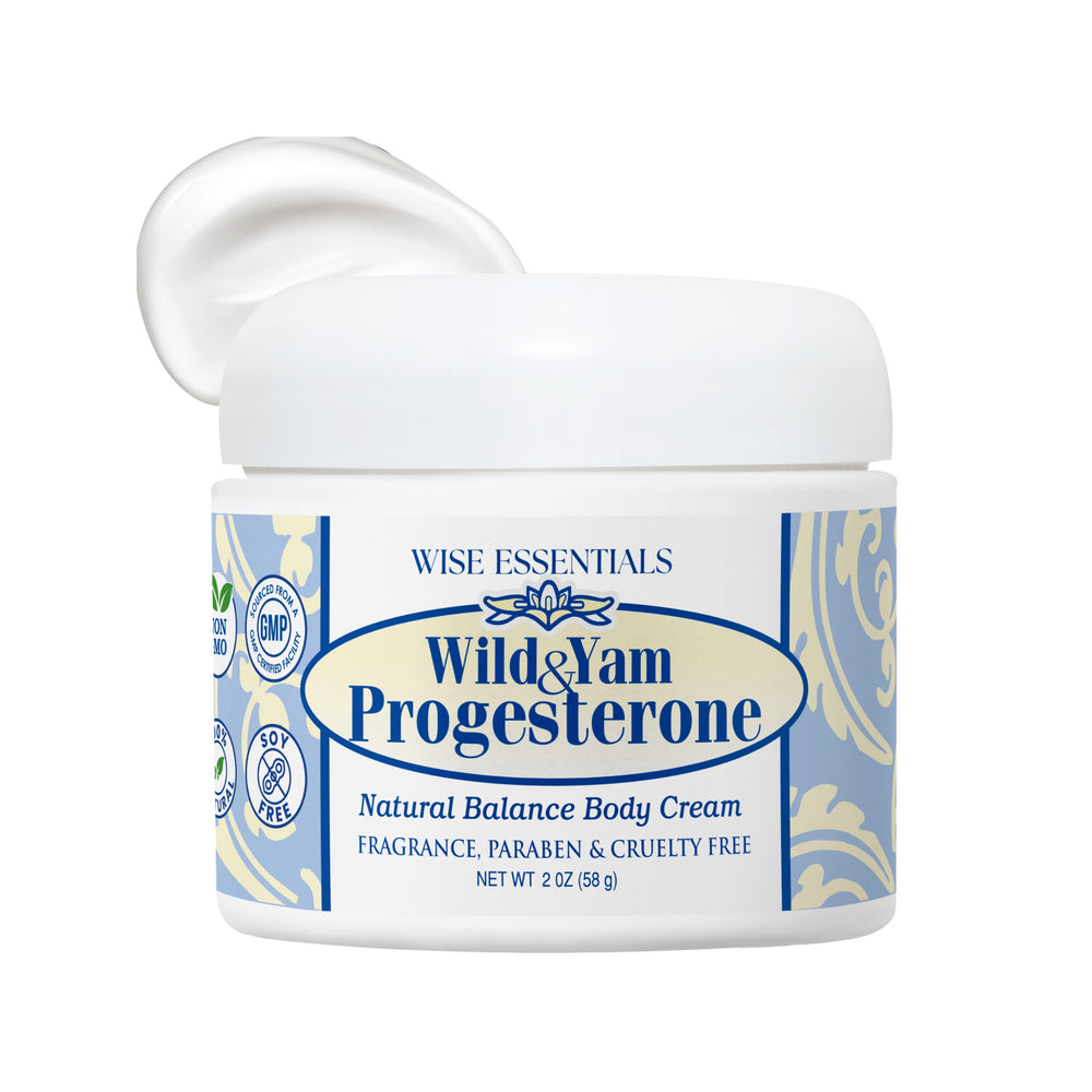 Wise Essentials Wild Yam Progesterone Cream 2 oz Jar